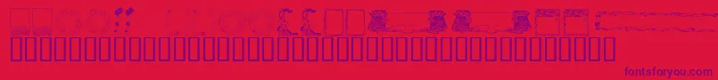 KrFabFramesAndBorders Font – Purple Fonts on Red Background