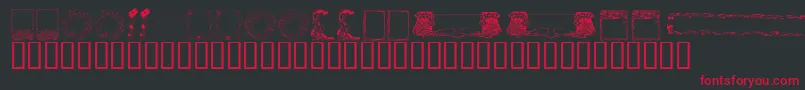 KrFabFramesAndBorders Font – Red Fonts on Black Background