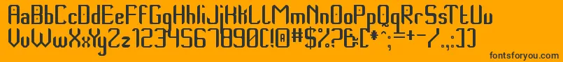 ThempoNewSt Font – Black Fonts on Orange Background