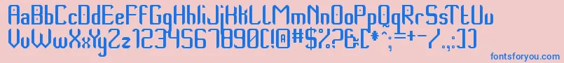 ThempoNewSt Font – Blue Fonts on Pink Background