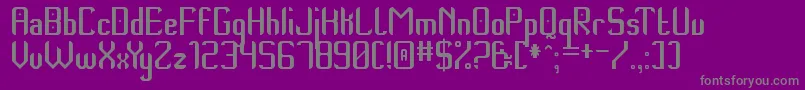 フォントThempoNewSt – 紫の背景に灰色の文字