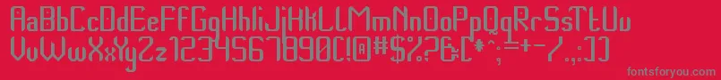 ThempoNewSt Font – Gray Fonts on Red Background