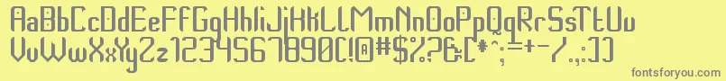 Шрифт ThempoNewSt – серые шрифты на жёлтом фоне