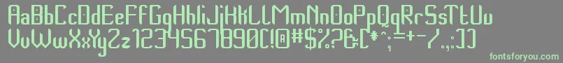ThempoNewSt-fontti – vihreät fontit harmaalla taustalla