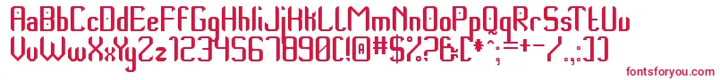 フォントThempoNewSt – 赤い文字