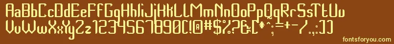 ThempoNewSt Font – Yellow Fonts on Brown Background