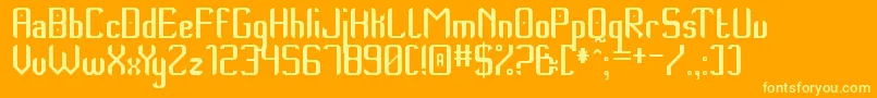 ThempoNewSt Font – Yellow Fonts on Orange Background