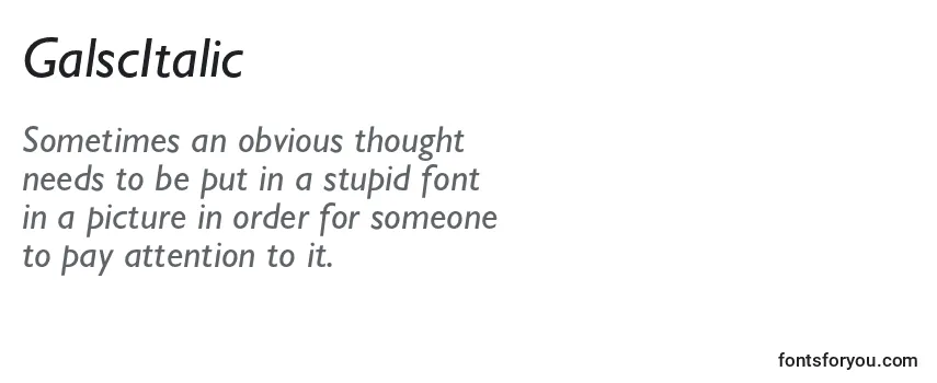 Review of the GalscItalic Font