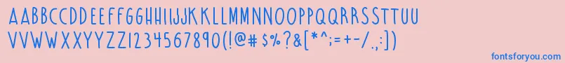 UnicornFlakes Font – Blue Fonts on Pink Background