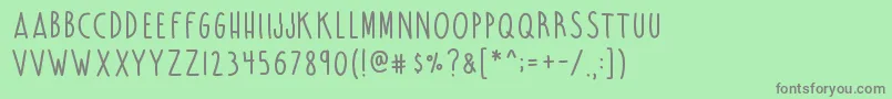 UnicornFlakes Font – Gray Fonts on Green Background