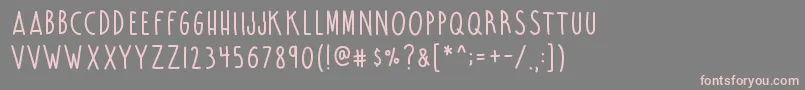 UnicornFlakes Font – Pink Fonts on Gray Background