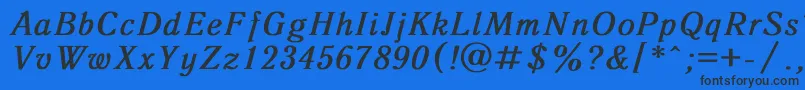 Czcionka Antiqua8 – czarne czcionki na niebieskim tle