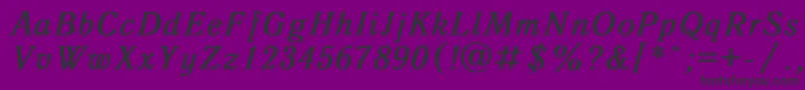 フォントAntiqua8 – 紫の背景に黒い文字