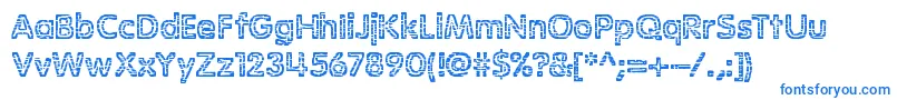 Шрифт StagnationBrk – синие шрифты на белом фоне