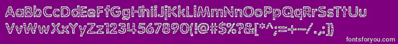 StagnationBrk Font – Green Fonts on Purple Background