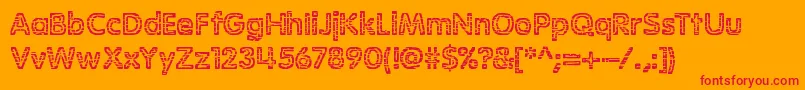 fuente StagnationBrk – Fuentes Rojas Sobre Fondo Naranja