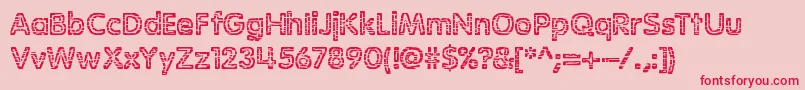 Шрифт StagnationBrk – красные шрифты на розовом фоне