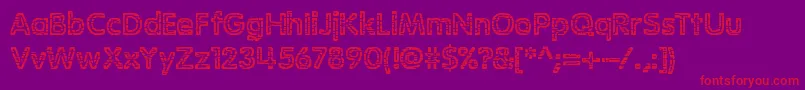 Шрифт StagnationBrk – красные шрифты на фиолетовом фоне