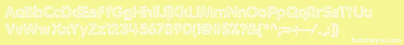 StagnationBrk Font – White Fonts on Yellow Background