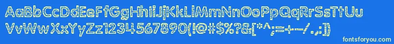 StagnationBrk Font – Yellow Fonts on Blue Background