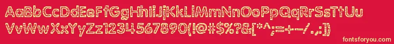 StagnationBrk Font – Yellow Fonts on Red Background