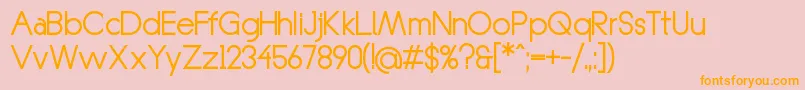 KonztanteRegular Font – Orange Fonts on Pink Background