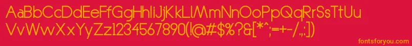 KonztanteRegular Font – Orange Fonts on Red Background