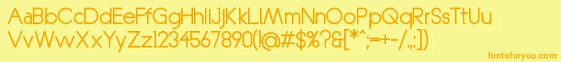 KonztanteRegular Font – Orange Fonts on Yellow Background