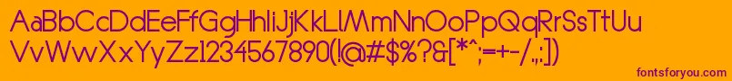 KonztanteRegular Font – Purple Fonts on Orange Background