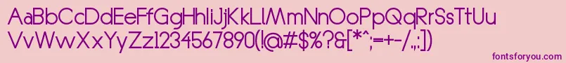 KonztanteRegular Font – Purple Fonts on Pink Background