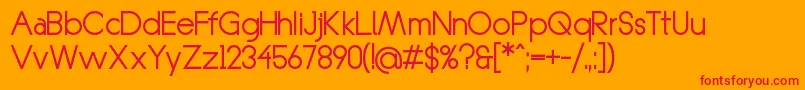 KonztanteRegular Font – Red Fonts on Orange Background