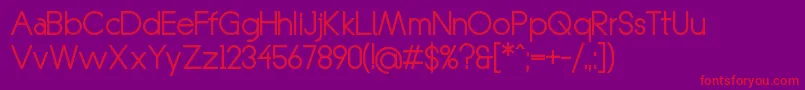 KonztanteRegular Font – Red Fonts on Purple Background