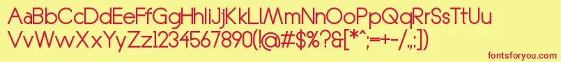 KonztanteRegular Font – Red Fonts on Yellow Background