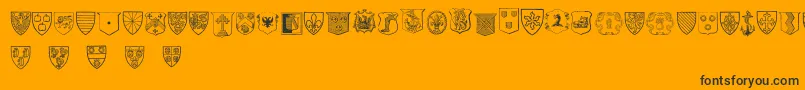 BlasonsFree Font – Black Fonts on Orange Background