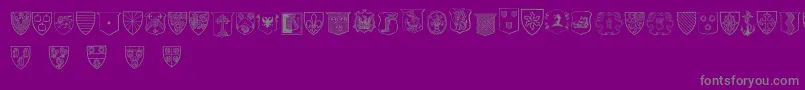 BlasonsFree Font – Gray Fonts on Purple Background