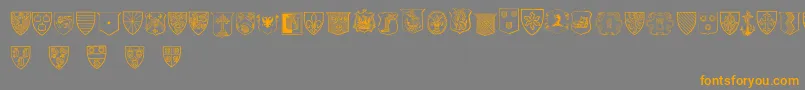 BlasonsFree Font – Orange Fonts on Gray Background