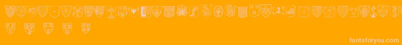 fuente BlasonsFree – Fuentes Rosadas Sobre Fondo Naranja