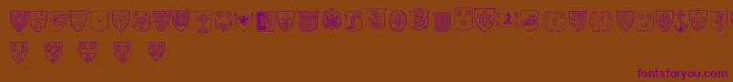 BlasonsFree Font – Purple Fonts on Brown Background