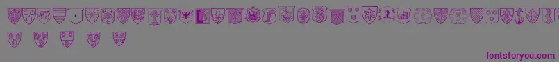 BlasonsFree Font – Purple Fonts on Gray Background
