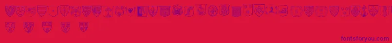 More about BlasonsFree Font BlasonsFree Font – Purple Fonts on Red Background