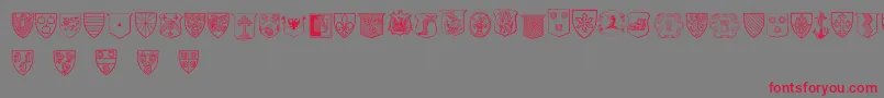 BlasonsFree Font – Red Fonts on Gray Background