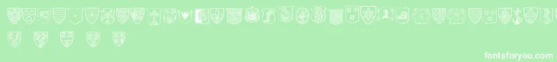 BlasonsFree-Schriftart – Weiße Schriften auf grünem Hintergrund