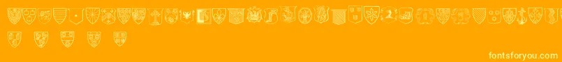 Police BlasonsFree – polices jaunes sur fond orange