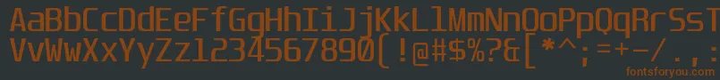 Шрифт UnispaceRg – коричневые шрифты на чёрном фоне