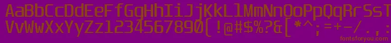 Шрифт UnispaceRg – коричневые шрифты на фиолетовом фоне