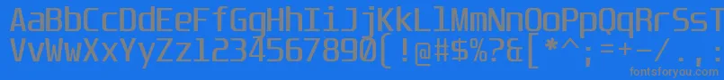 UnispaceRg Font – Gray Fonts on Blue Background