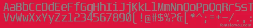 fuente UnispaceRg – Fuentes Grises Sobre Fondo Rojo
