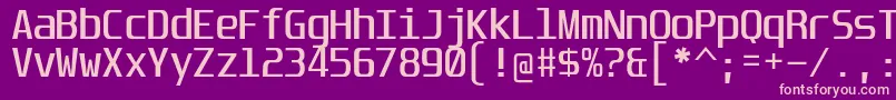 UnispaceRg Font – Pink Fonts on Purple Background