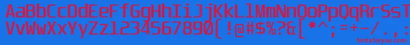 Шрифт UnispaceRg – красные шрифты на синем фоне