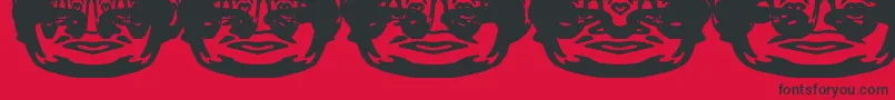 fuente Obeyballoon – Fuentes Negras Sobre Fondo Rojo